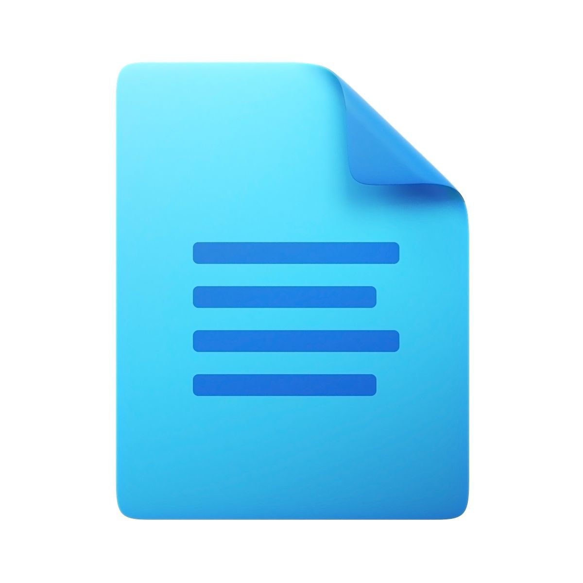 3d fluency style документ icon
