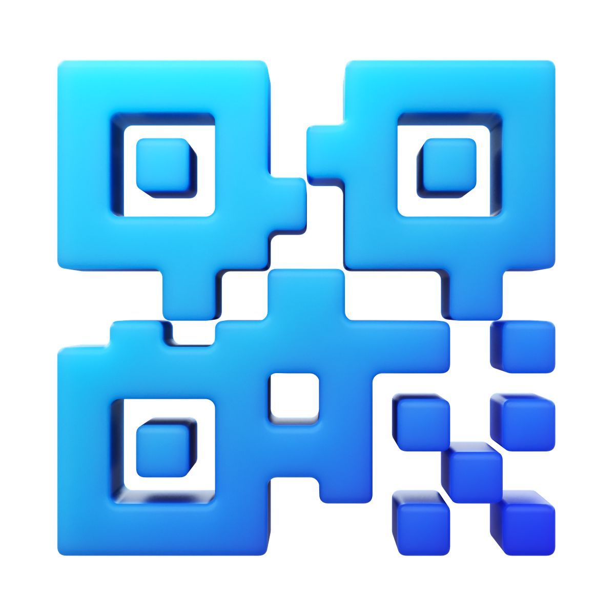 3d fluency style qr код icon