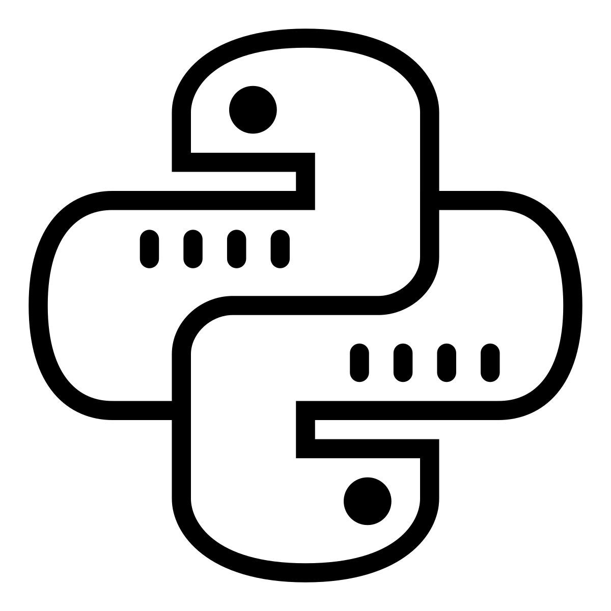 cute outline style питон icon