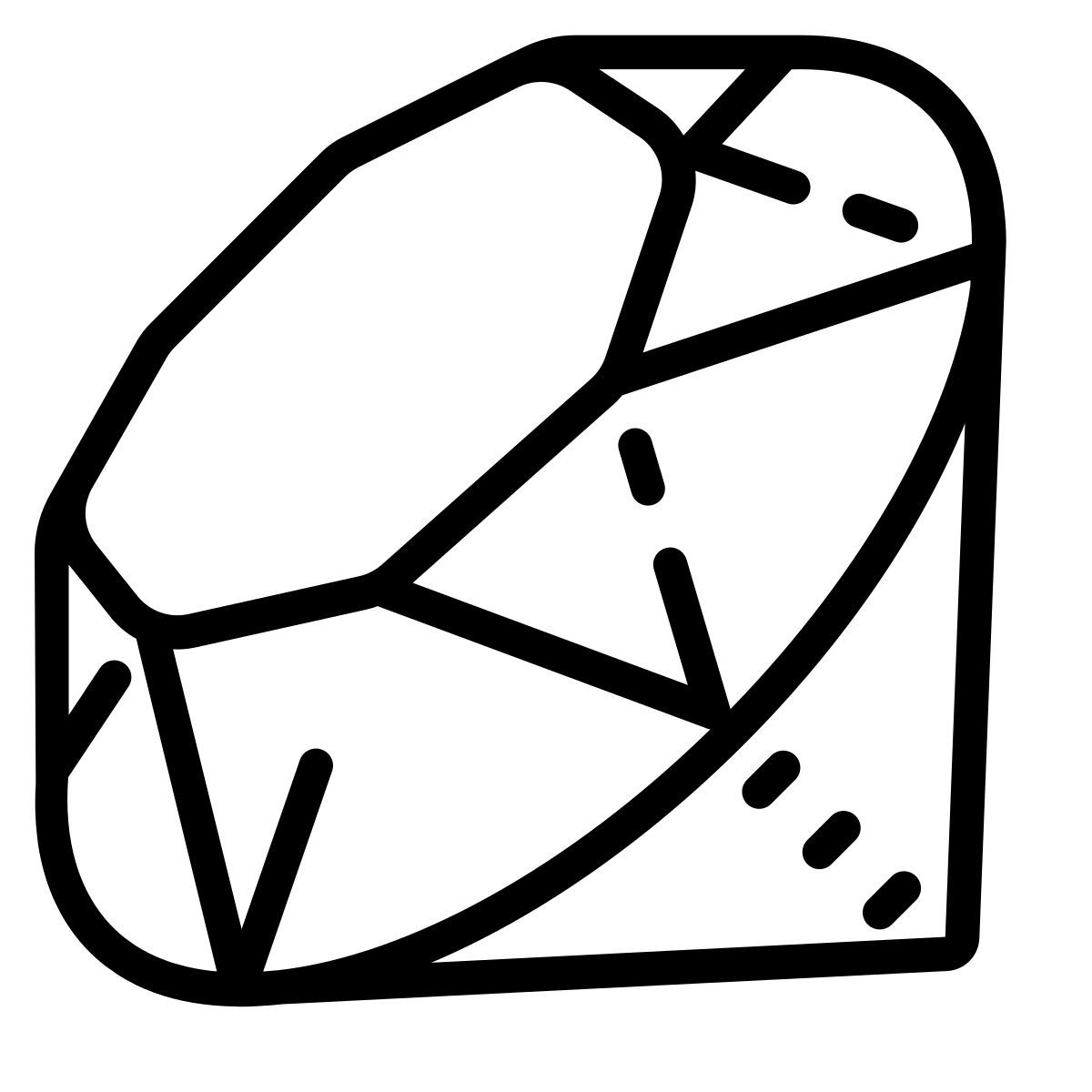 cute outline style язык программирования руби icon