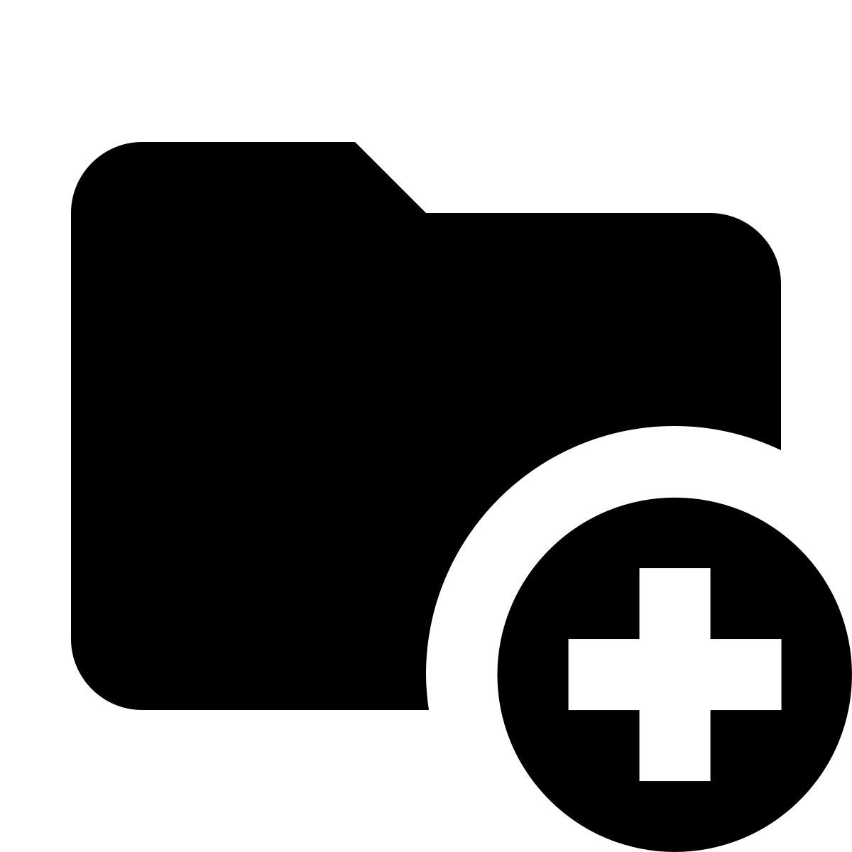 material filled style add folder icon