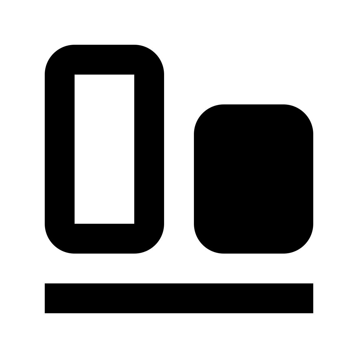 material filled style выровнять по нижнему краю icon