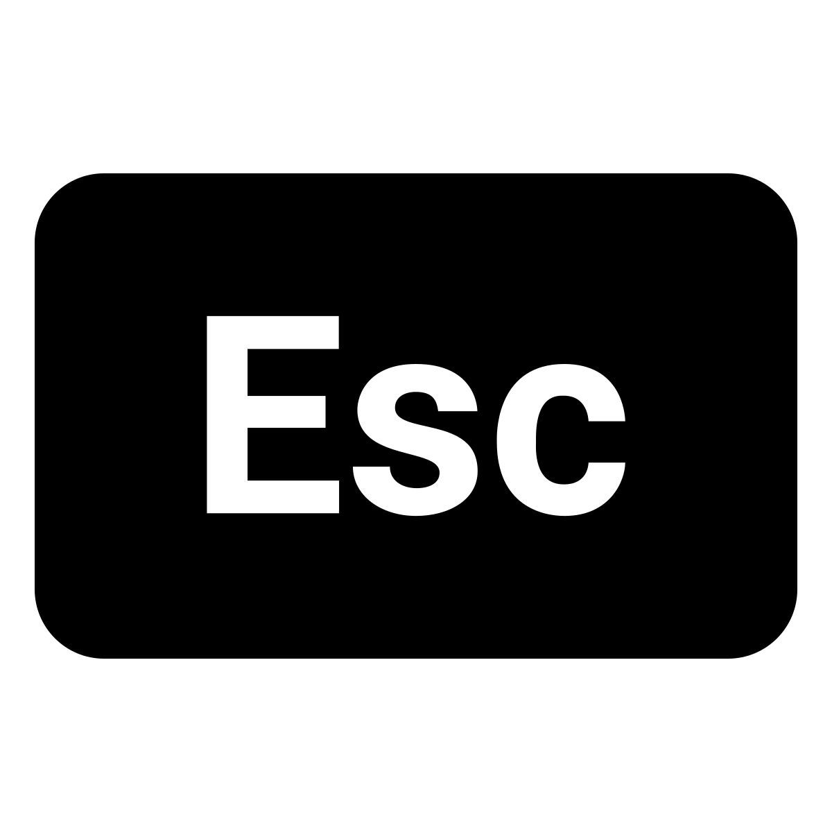 material filled style esc icon