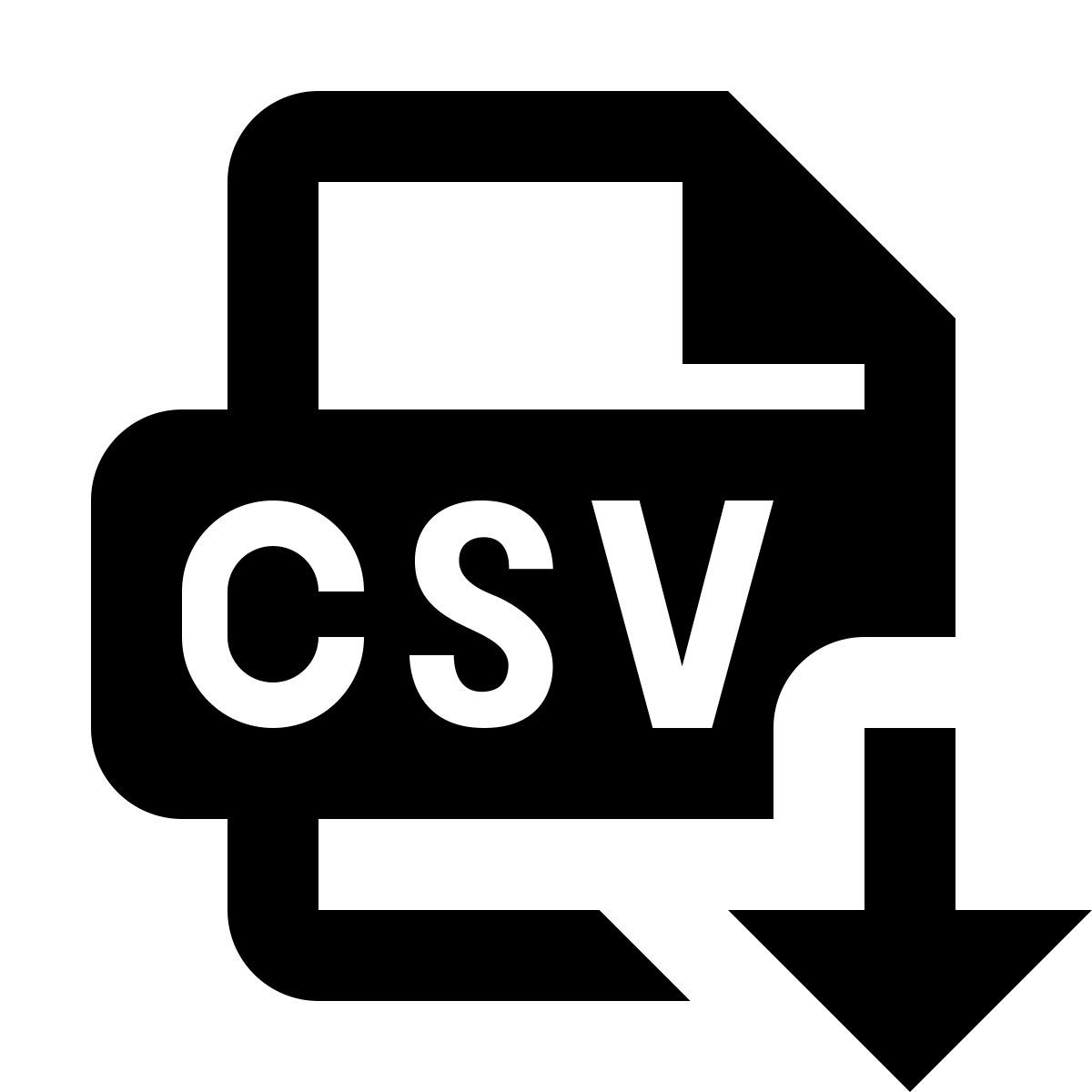 material filled style экспорт в csv icon