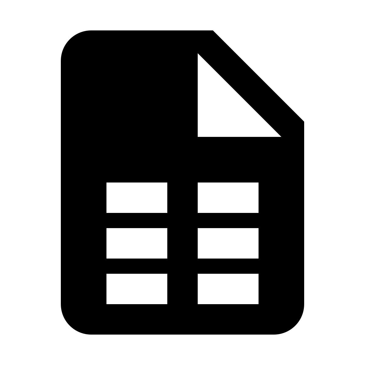 material filled style таблицы google icon