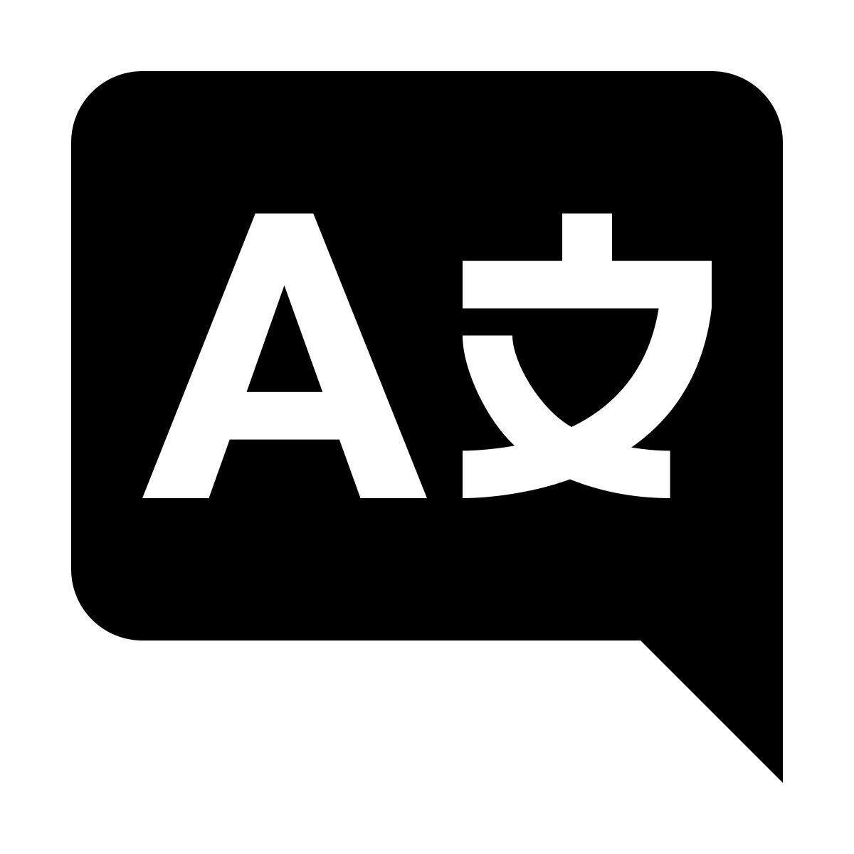 material filled style язык icon