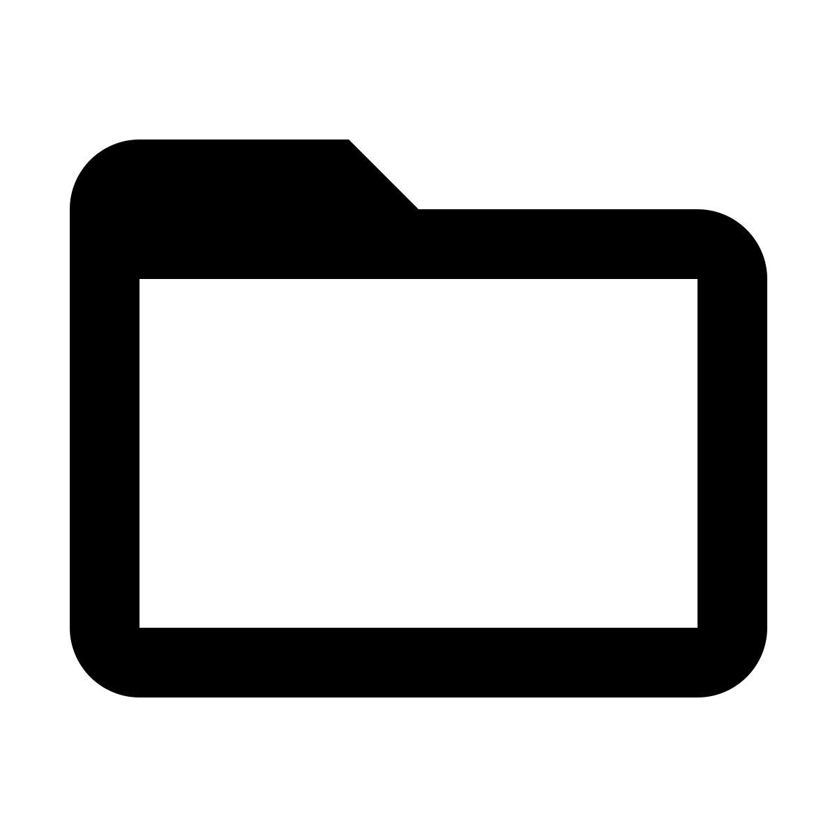 material filled style opened folder icon