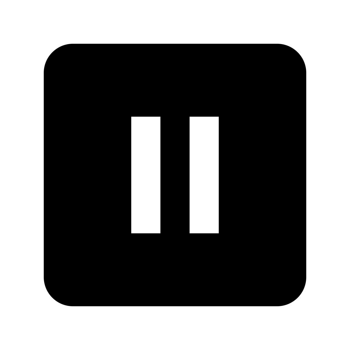 material filled style пауза в квадрате icon