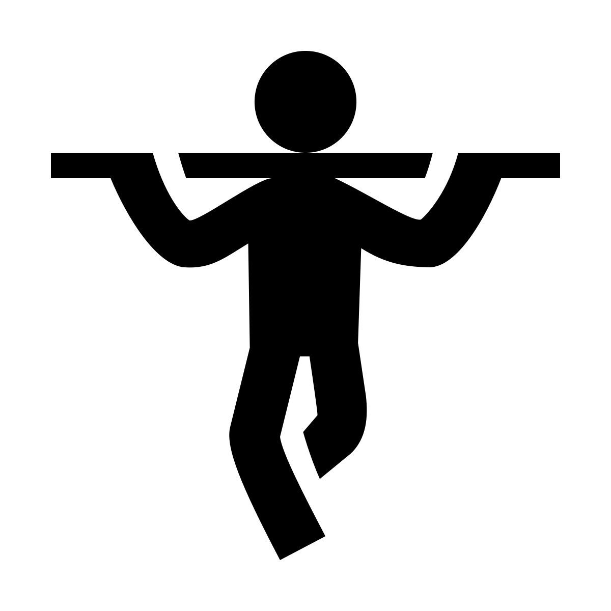 material filled style pull up bar icon