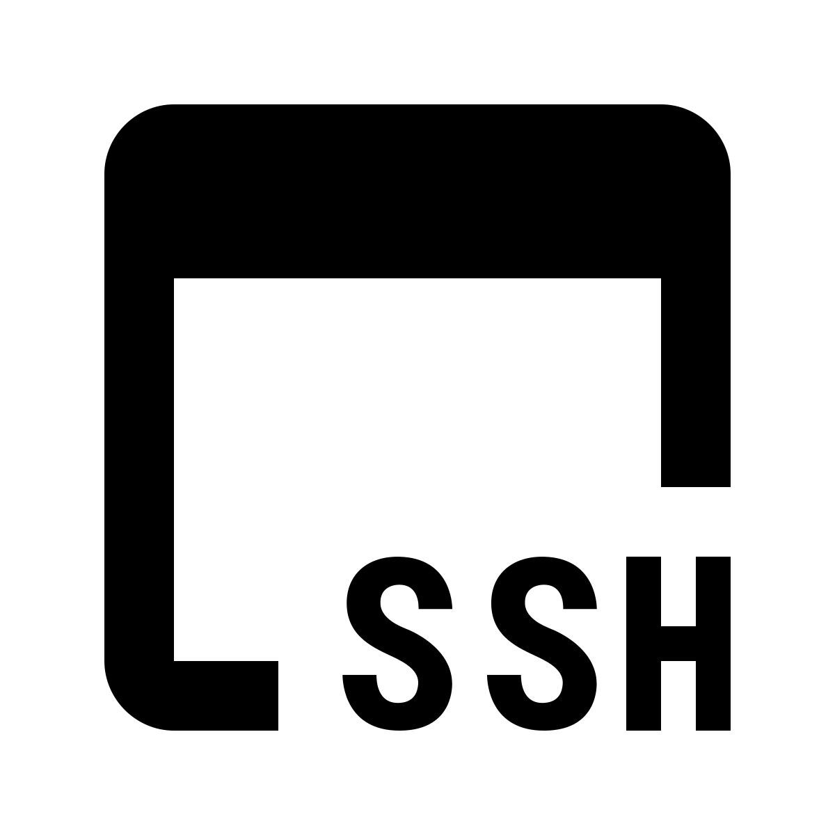 material filled style ssh icon