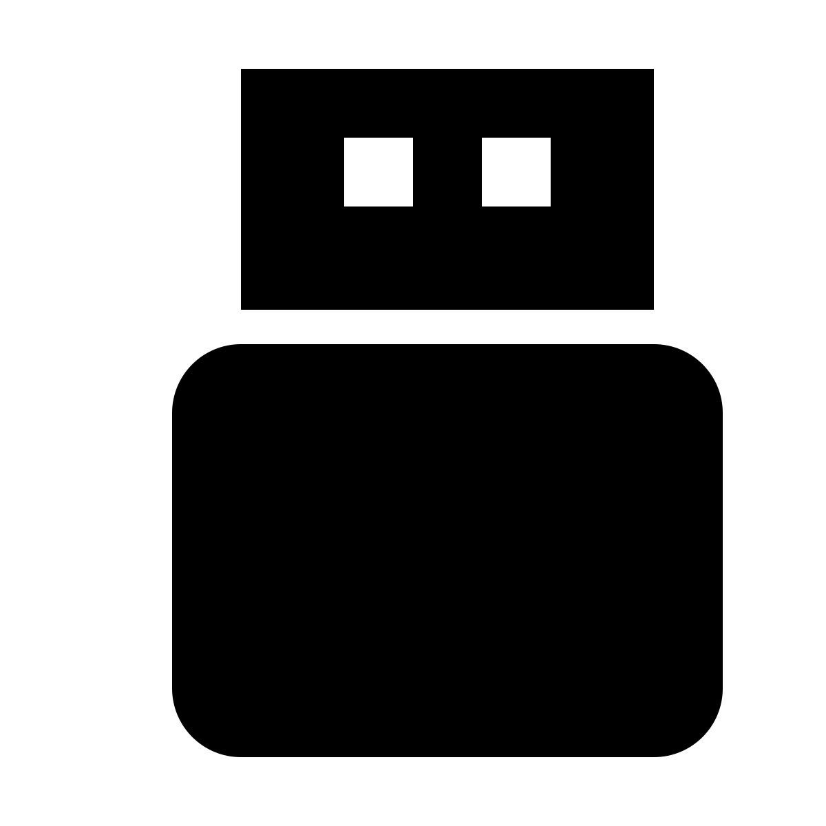 material filled style usb 2 icon