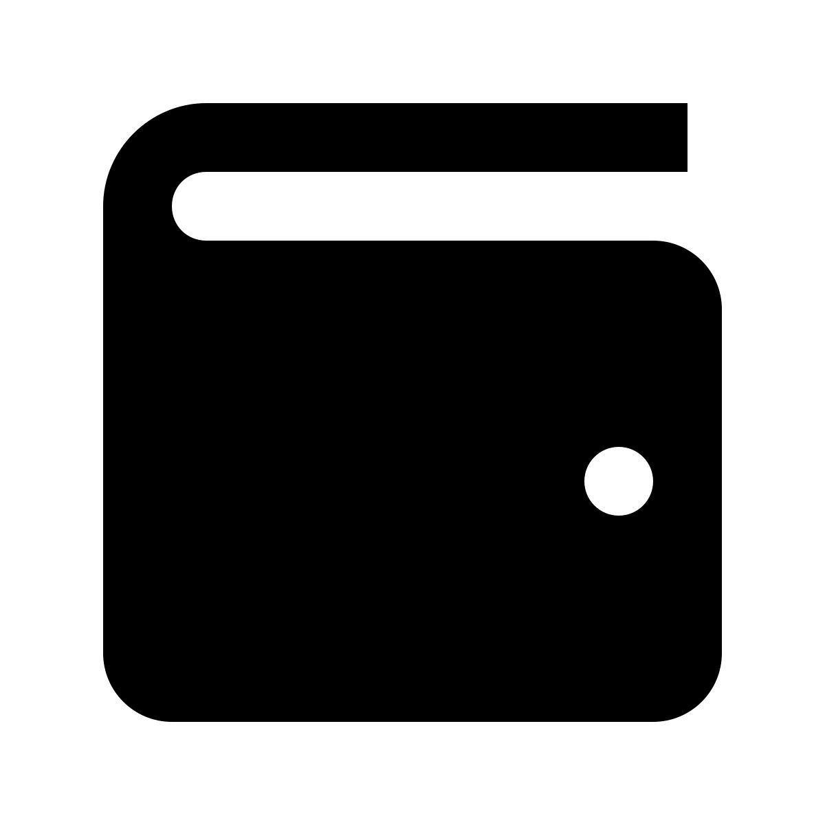 material filled style бумажник icon
