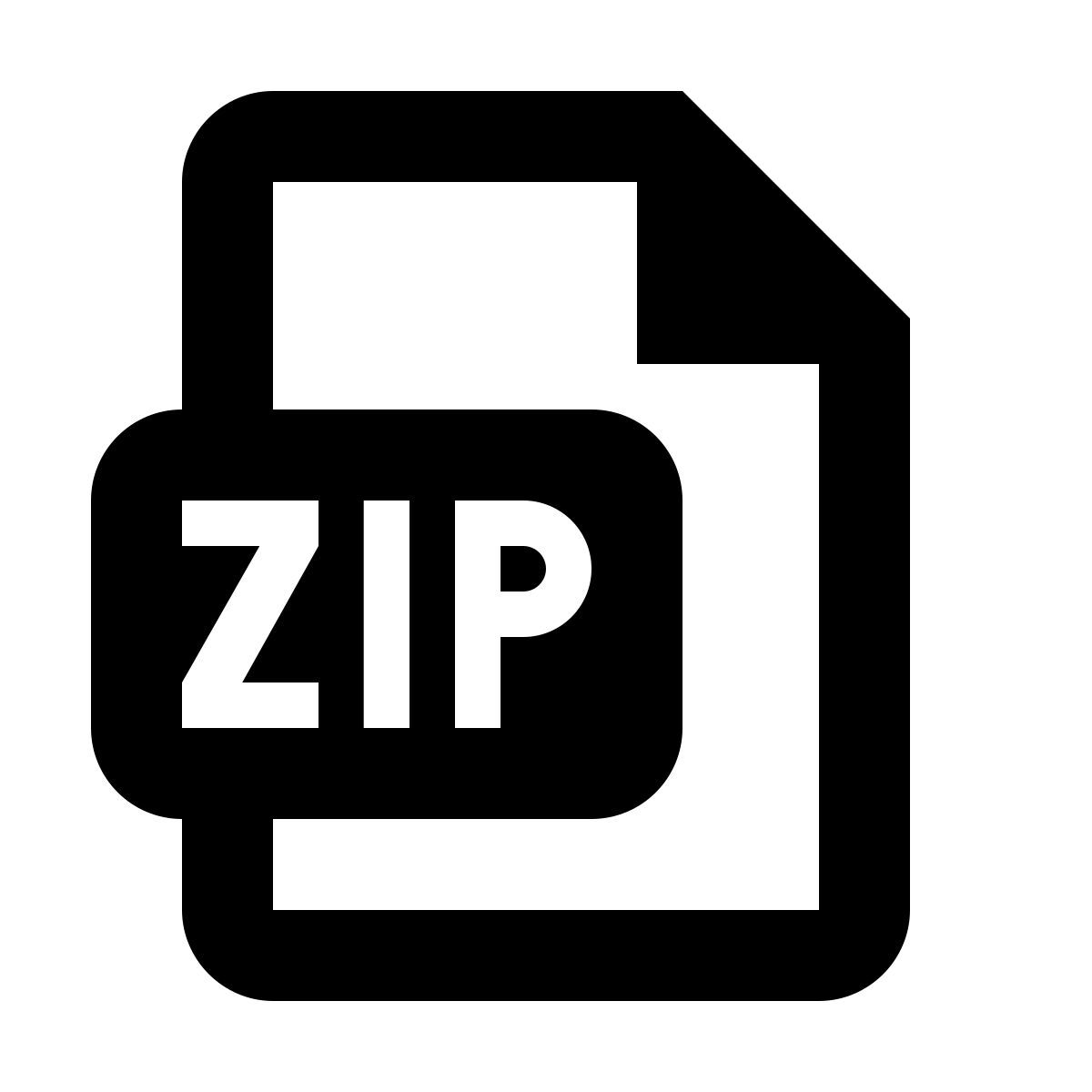 material filled style zip icon