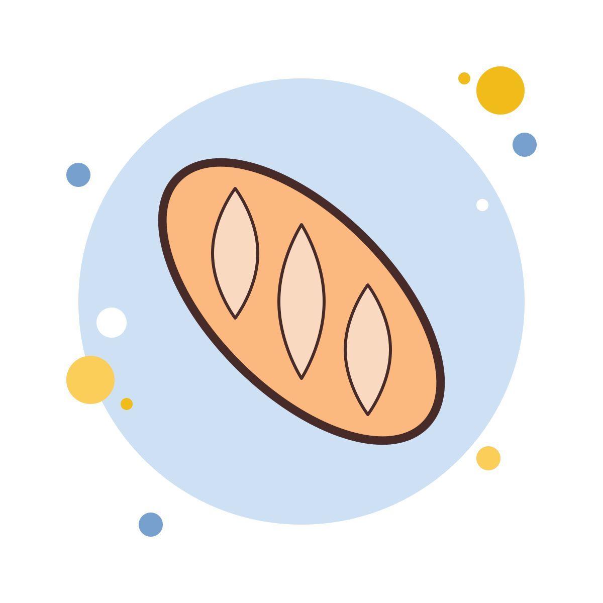 bubbles style хлеб icon