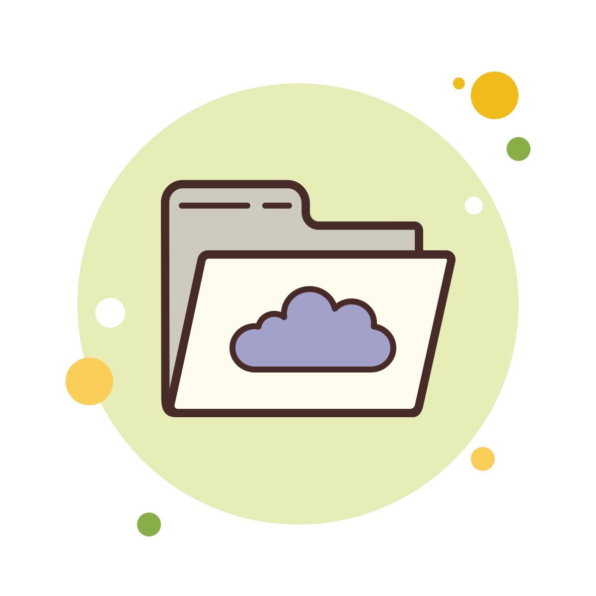bubbles style облачная папка icon