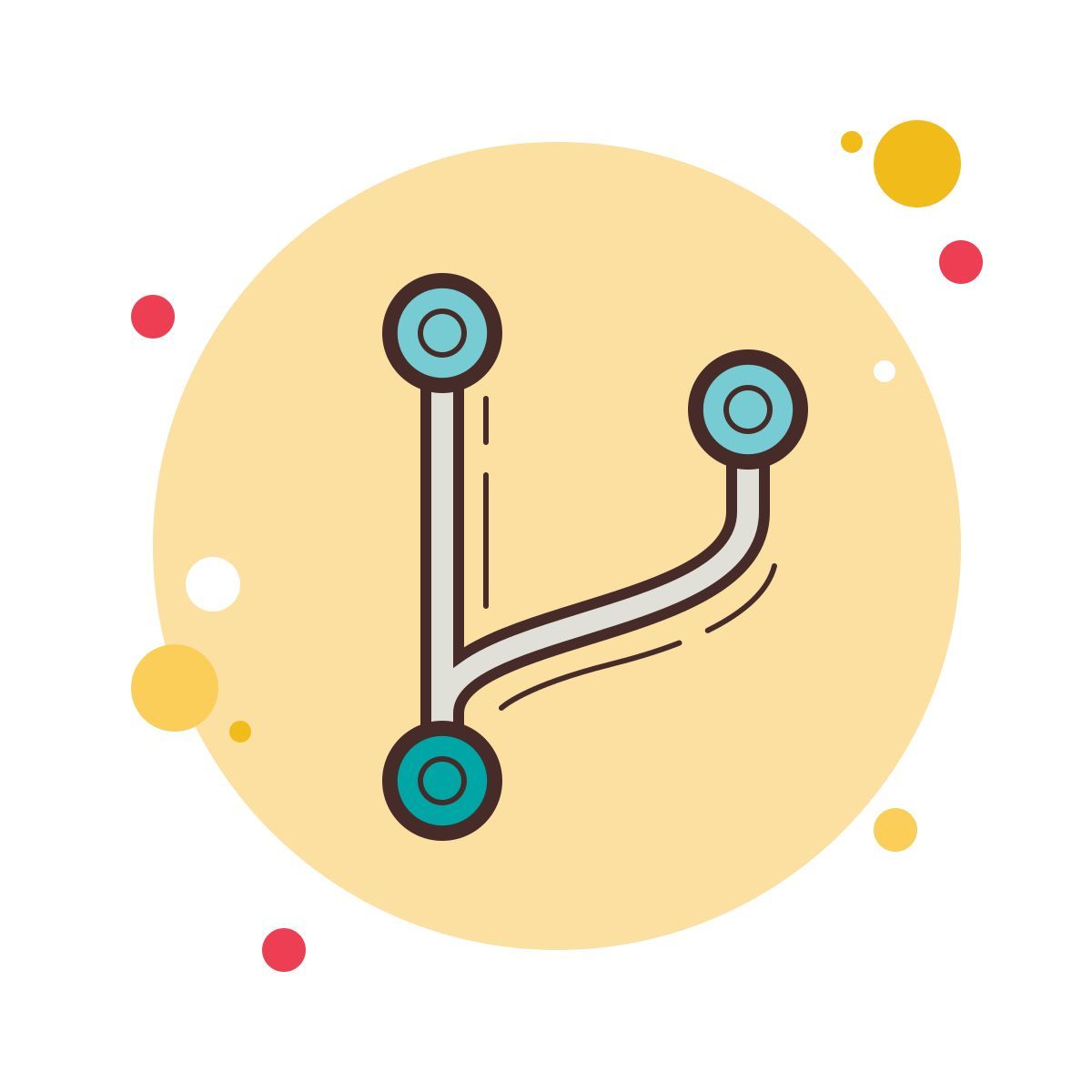 bubbles style форк icon