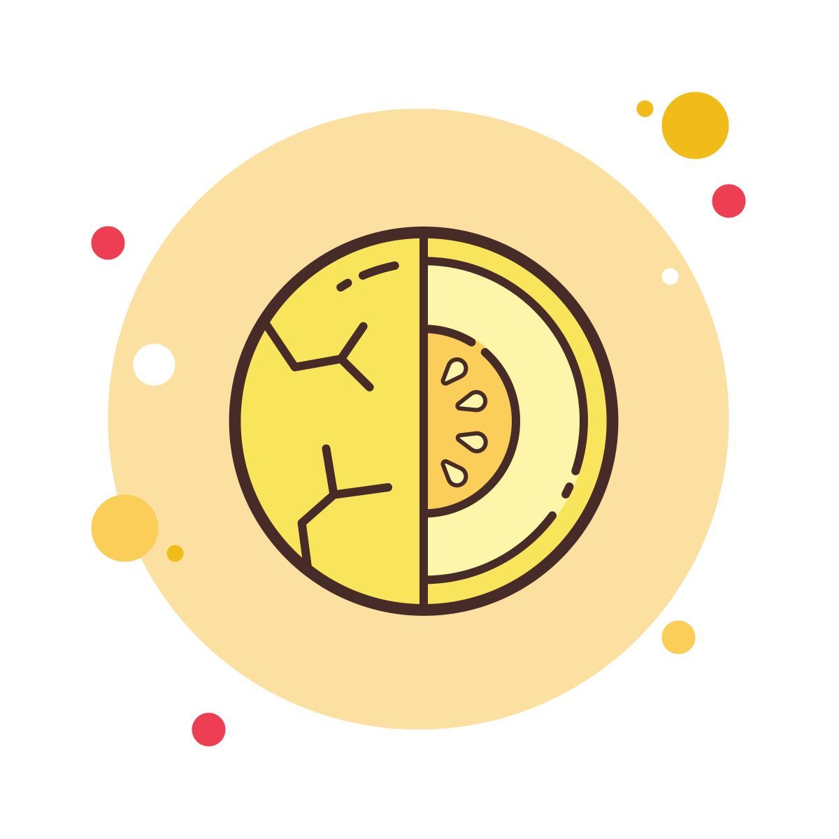 bubbles style нарезанная дыня icon