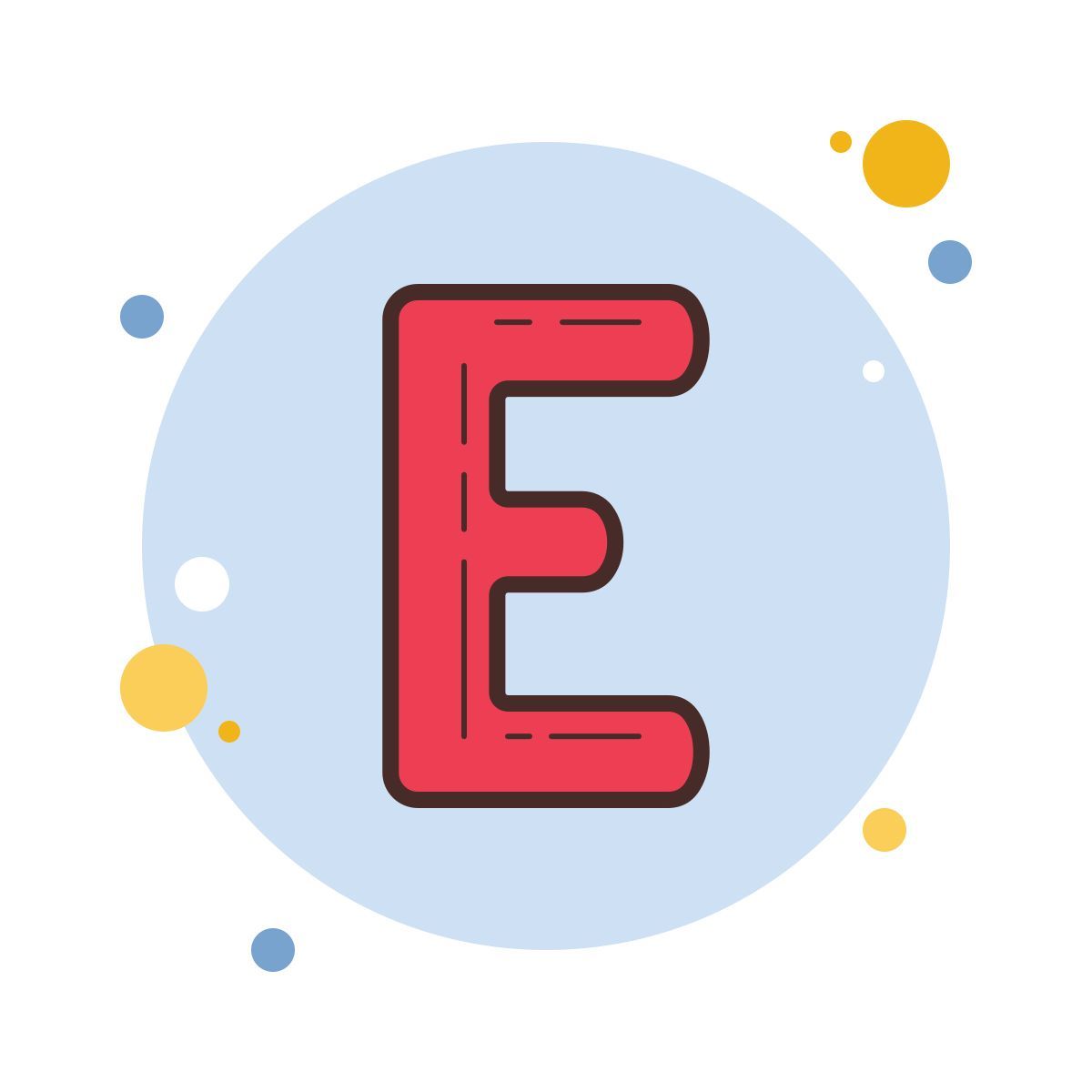 bubbles style буква е icon