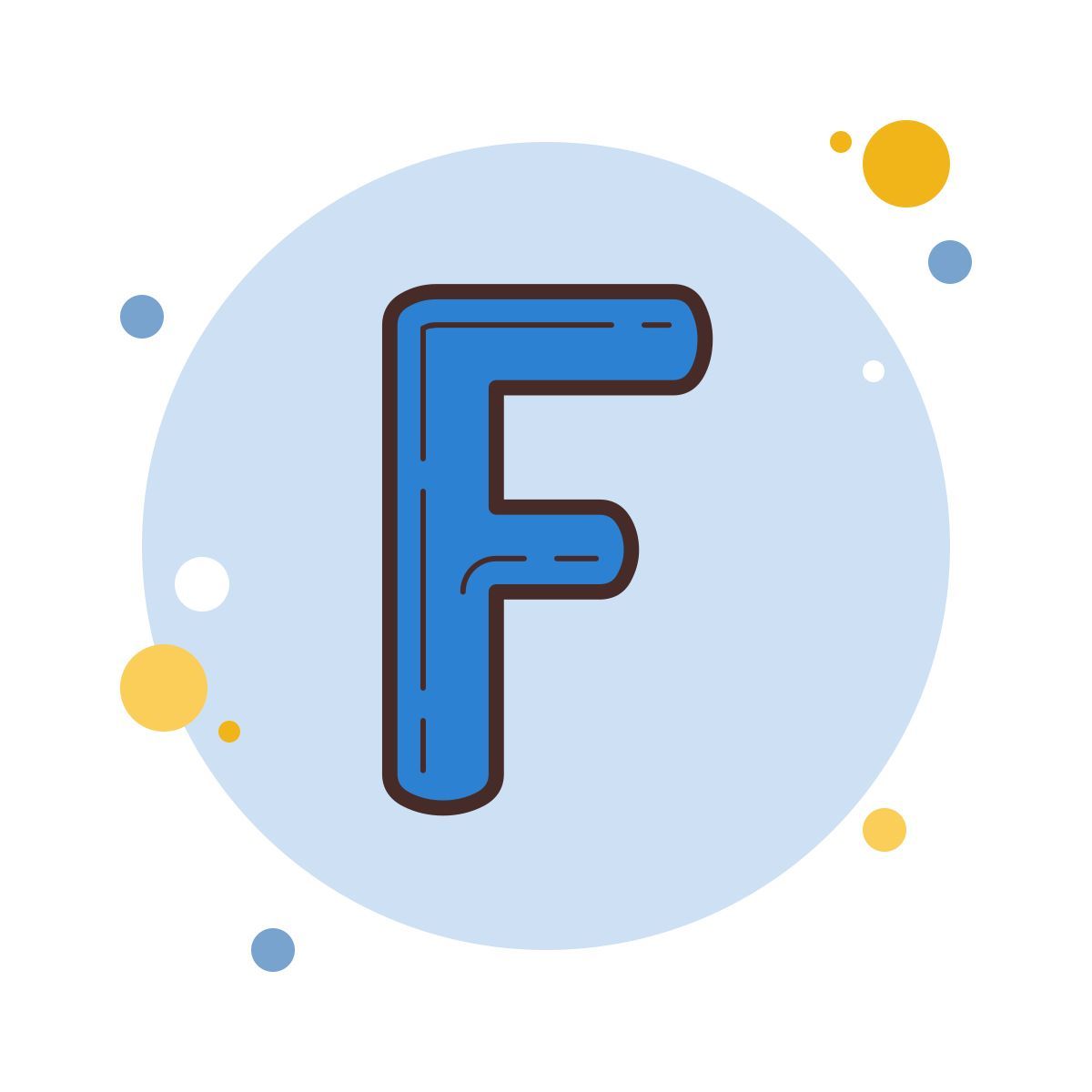 bubbles style f icon