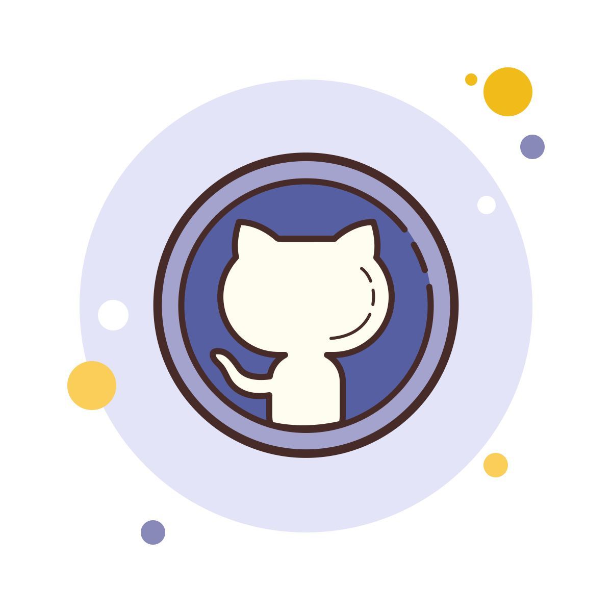 bubbles style github icon