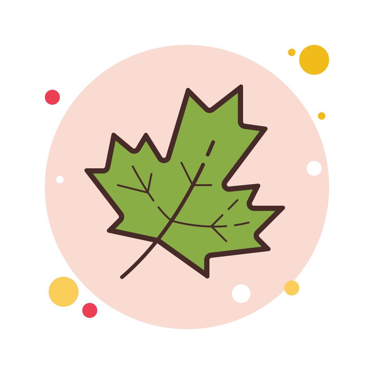 bubbles style кленовый лист icon