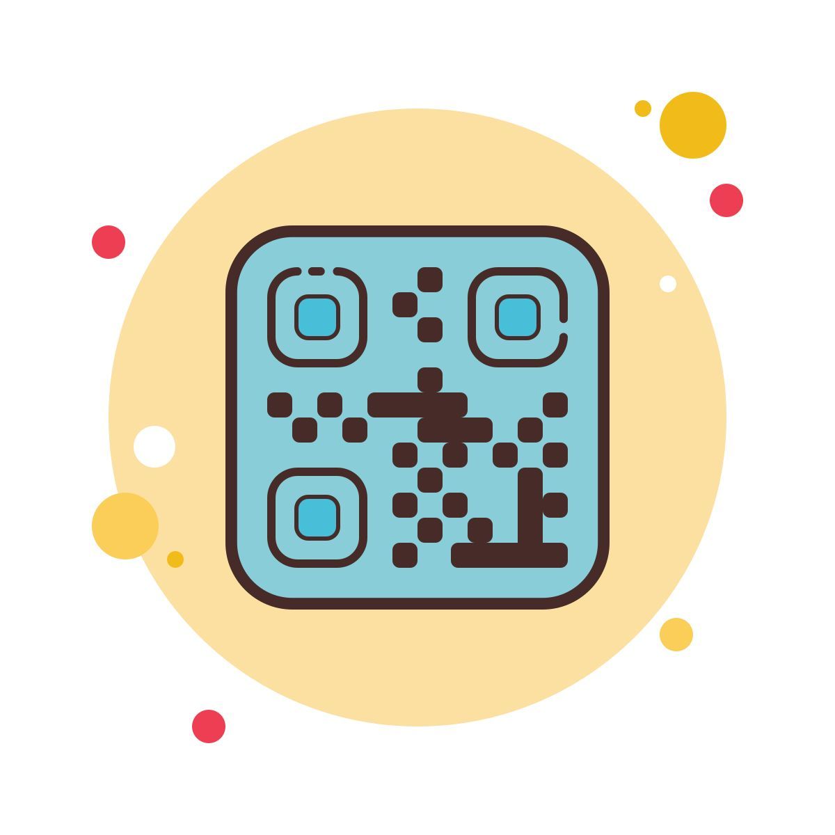 bubbles style qr код icon