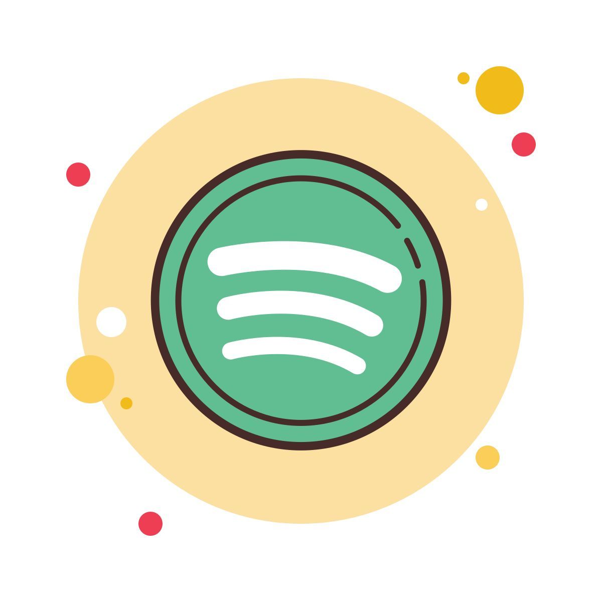 bubbles style spotify icon