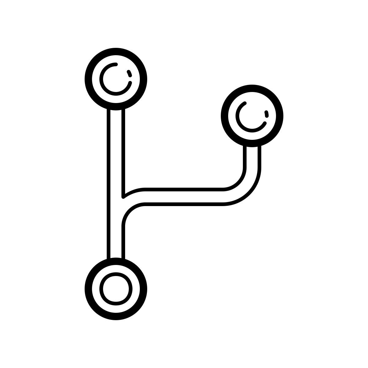 outline hand drawn style форк icon