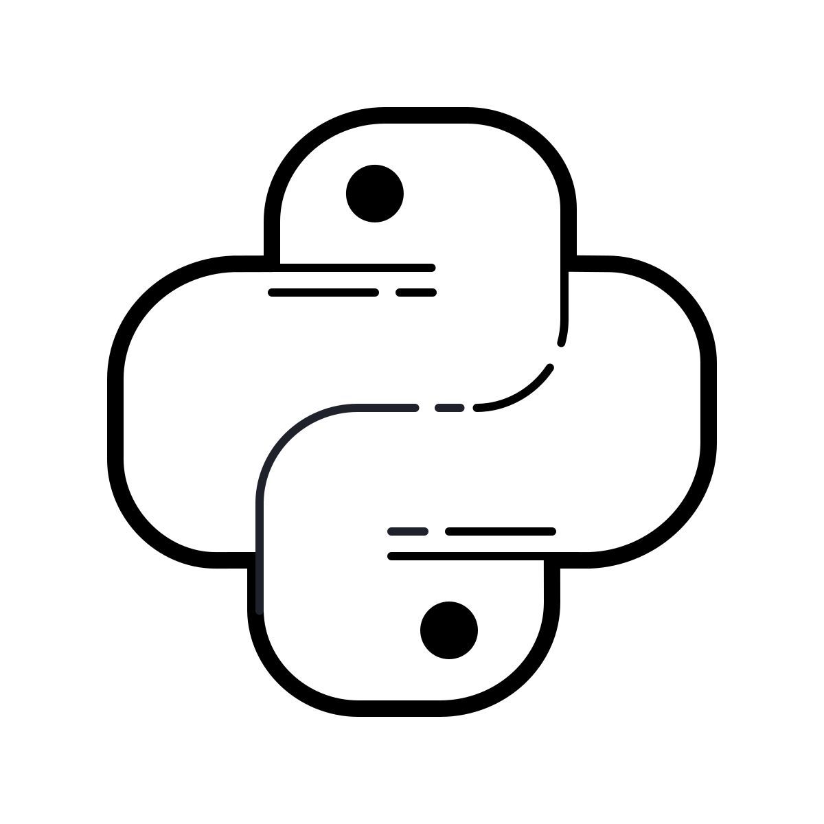 outline hand drawn style питон icon