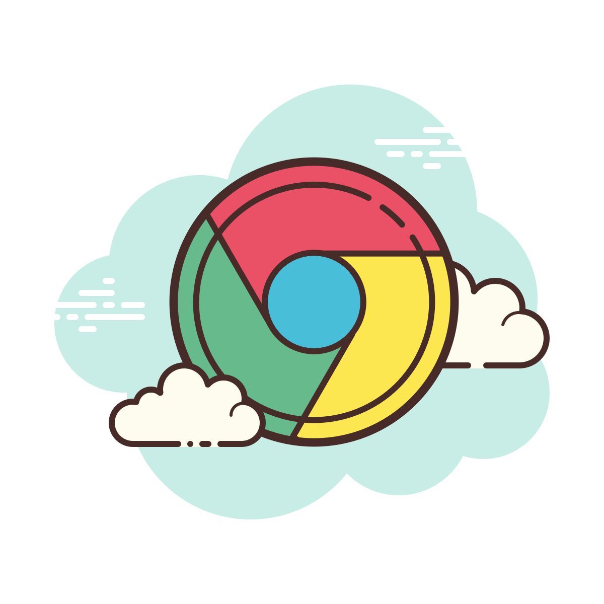 cloud style google chrome icon