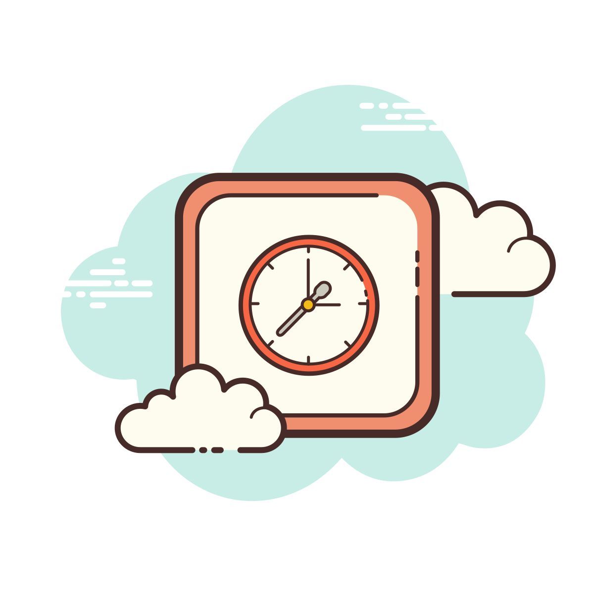cloud style часы icon