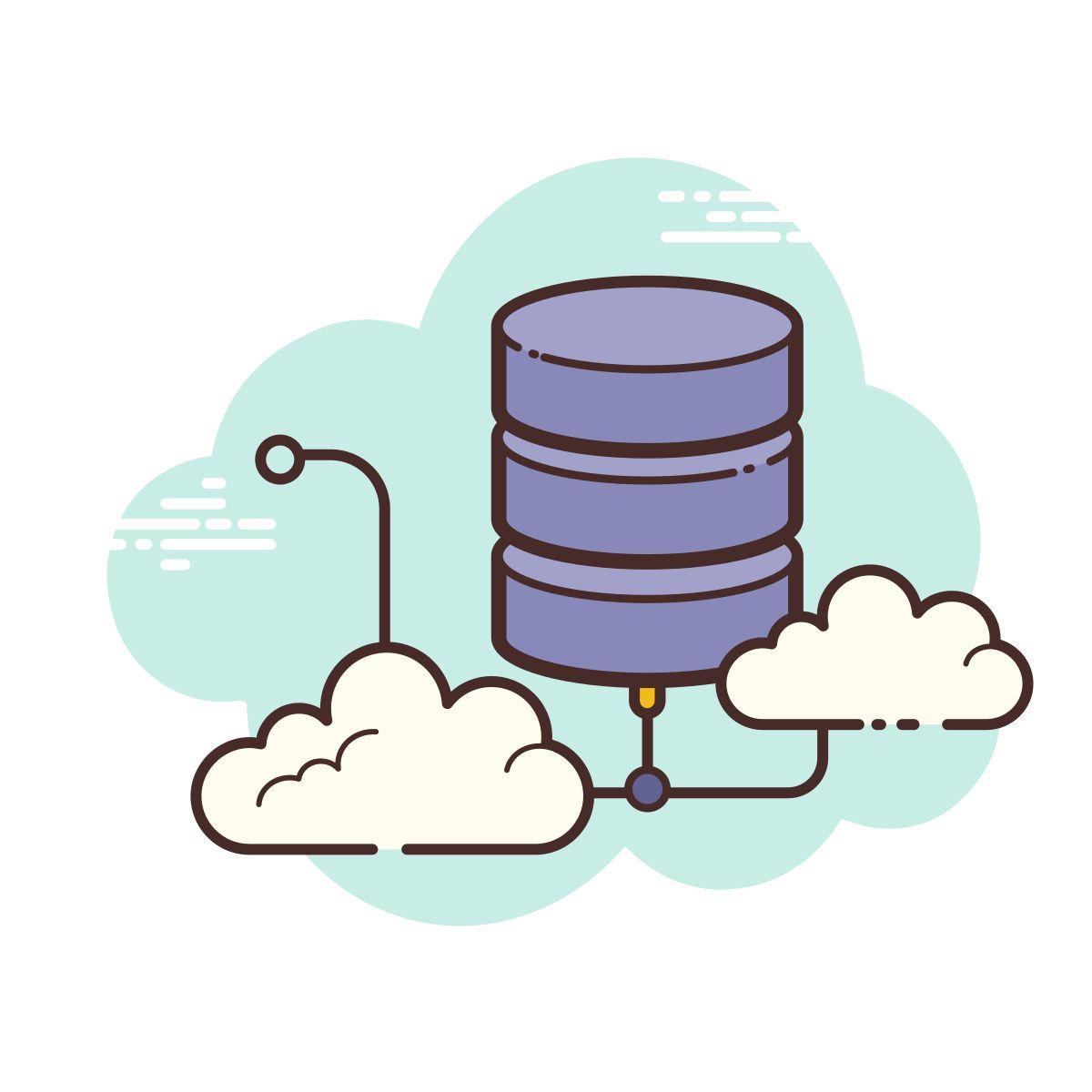cloud style облачная база данных icon