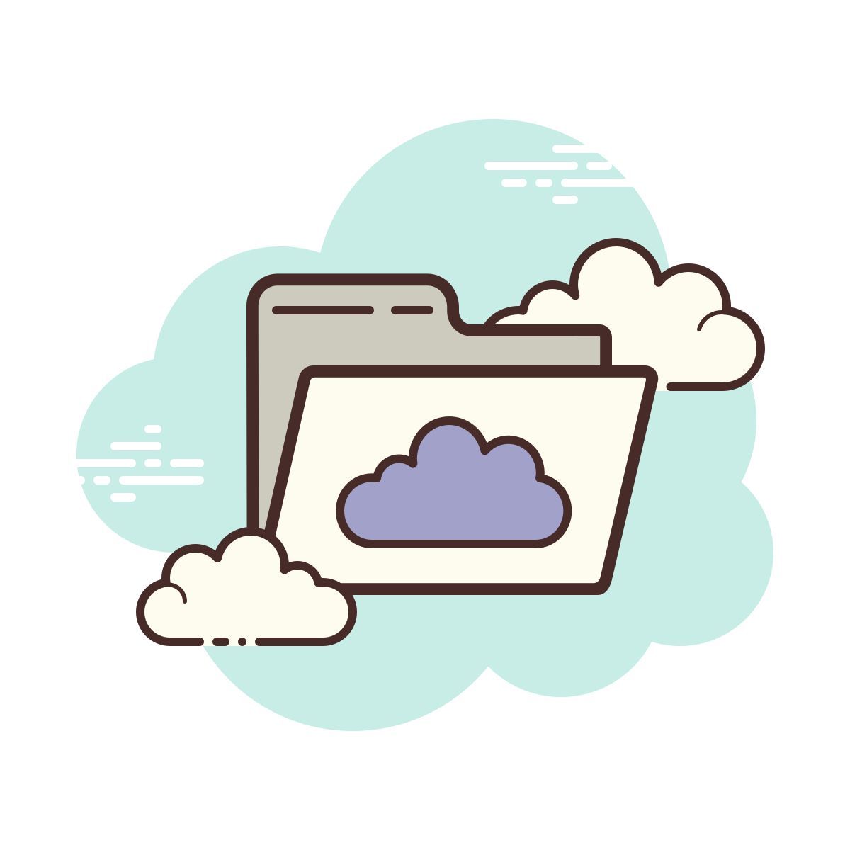 cloud style облачная папка icon