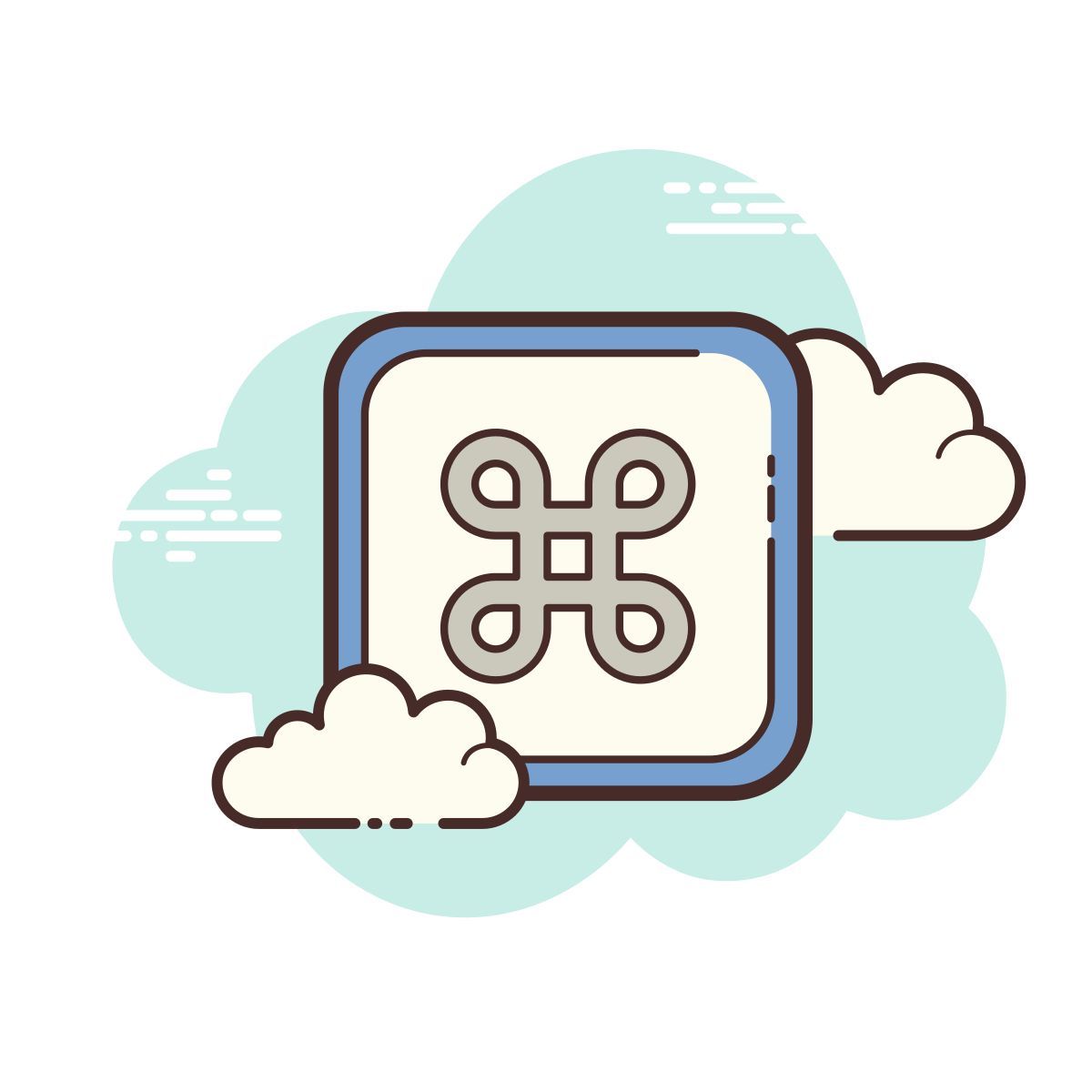 cloud style команда icon
