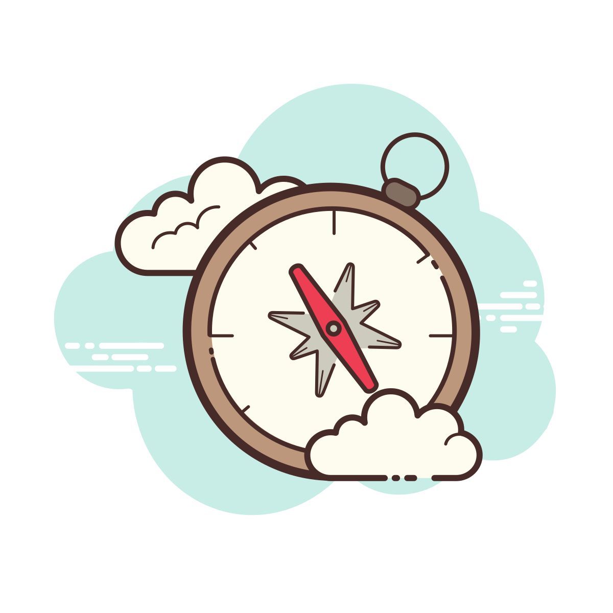 cloud style компас icon