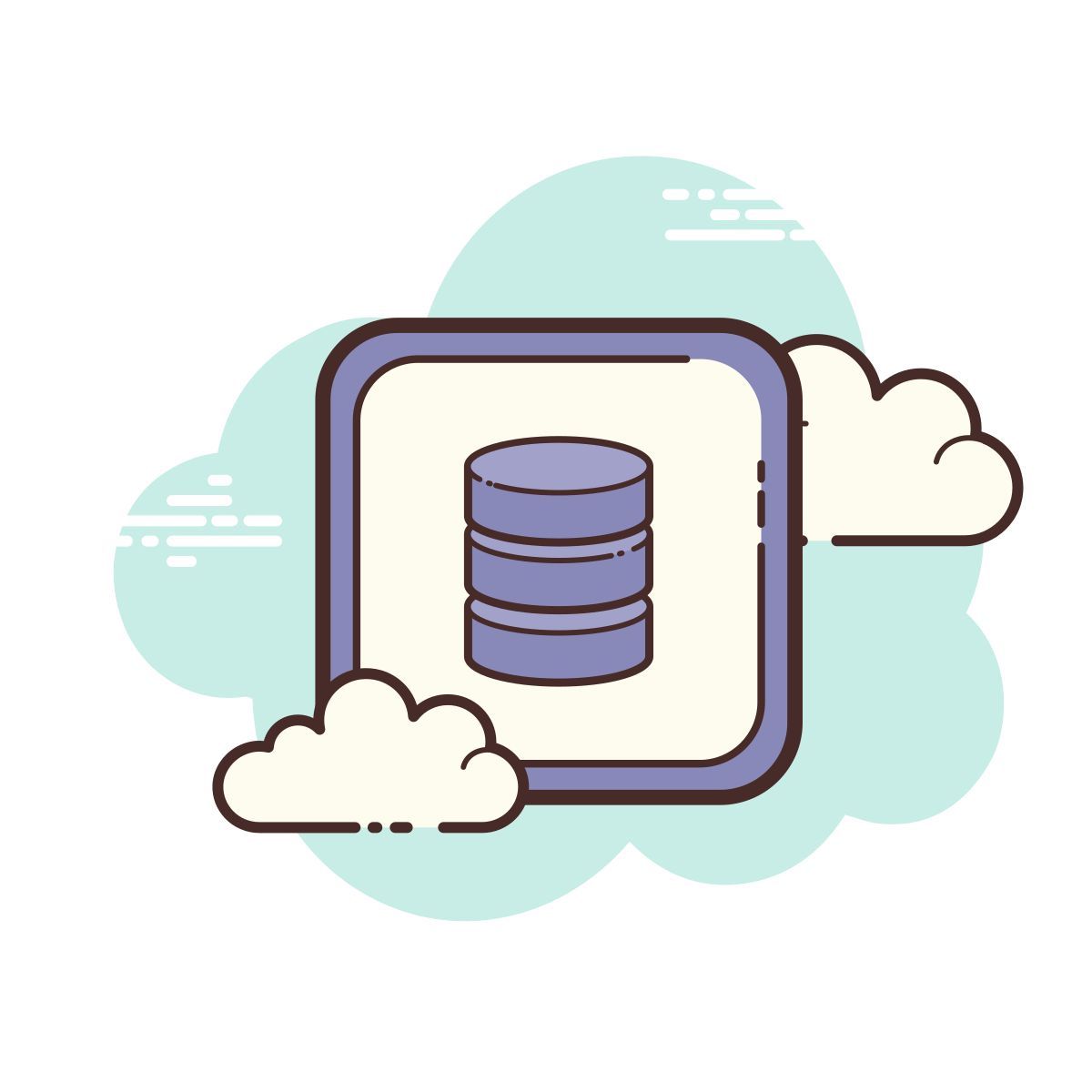 cloud style база данных icon