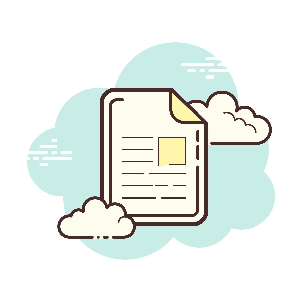 cloud style документ icon