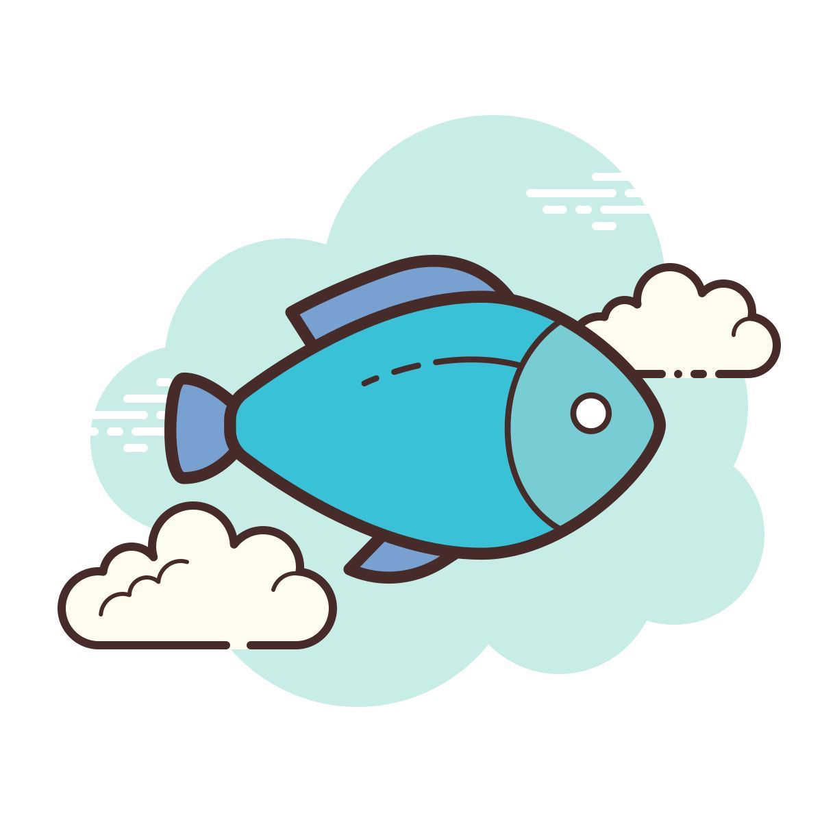 cloud style рыба icon
