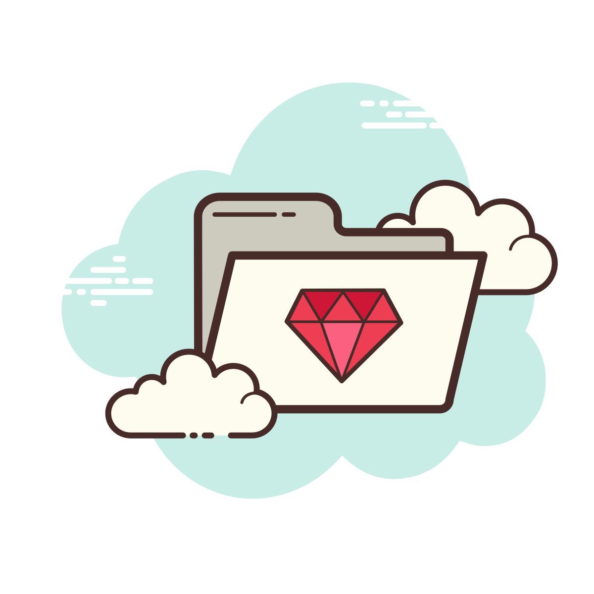 иконка избранная папка cloud стиль