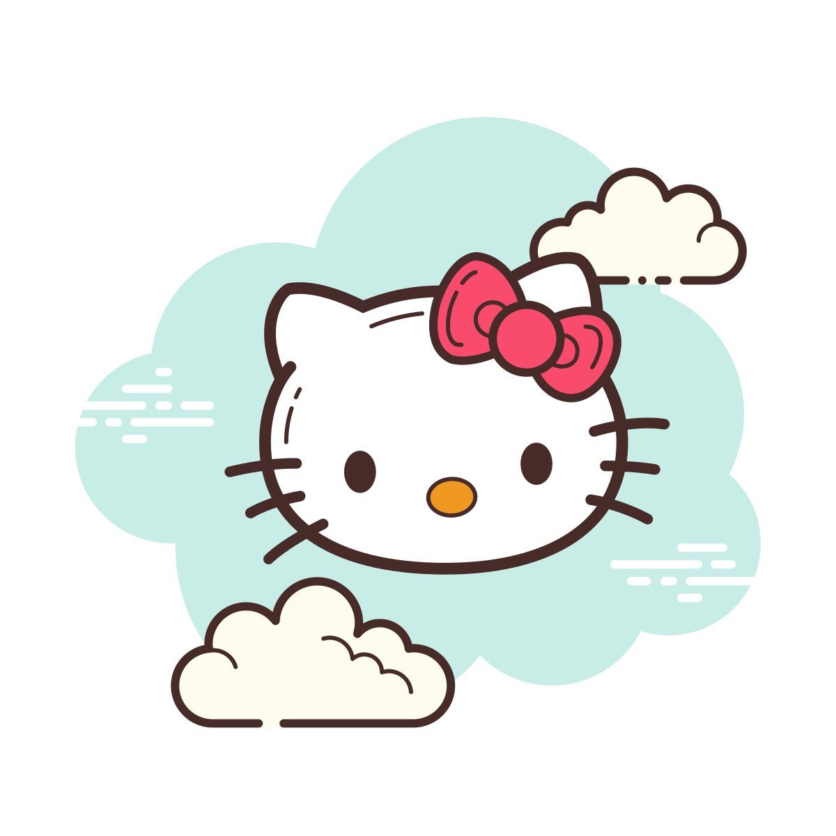 cloud style hello kitty icon
