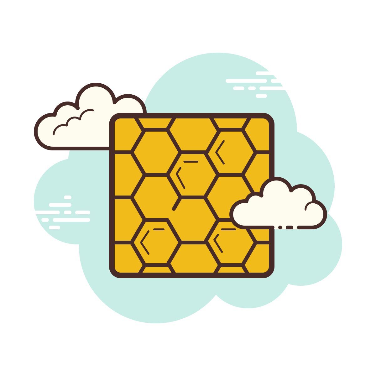 cloud style шестиугольная модель icon