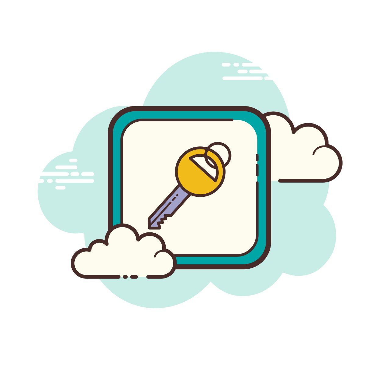 cloud style ключ icon