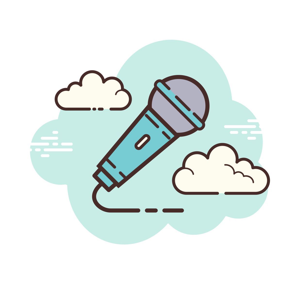 cloud style микрофон icon