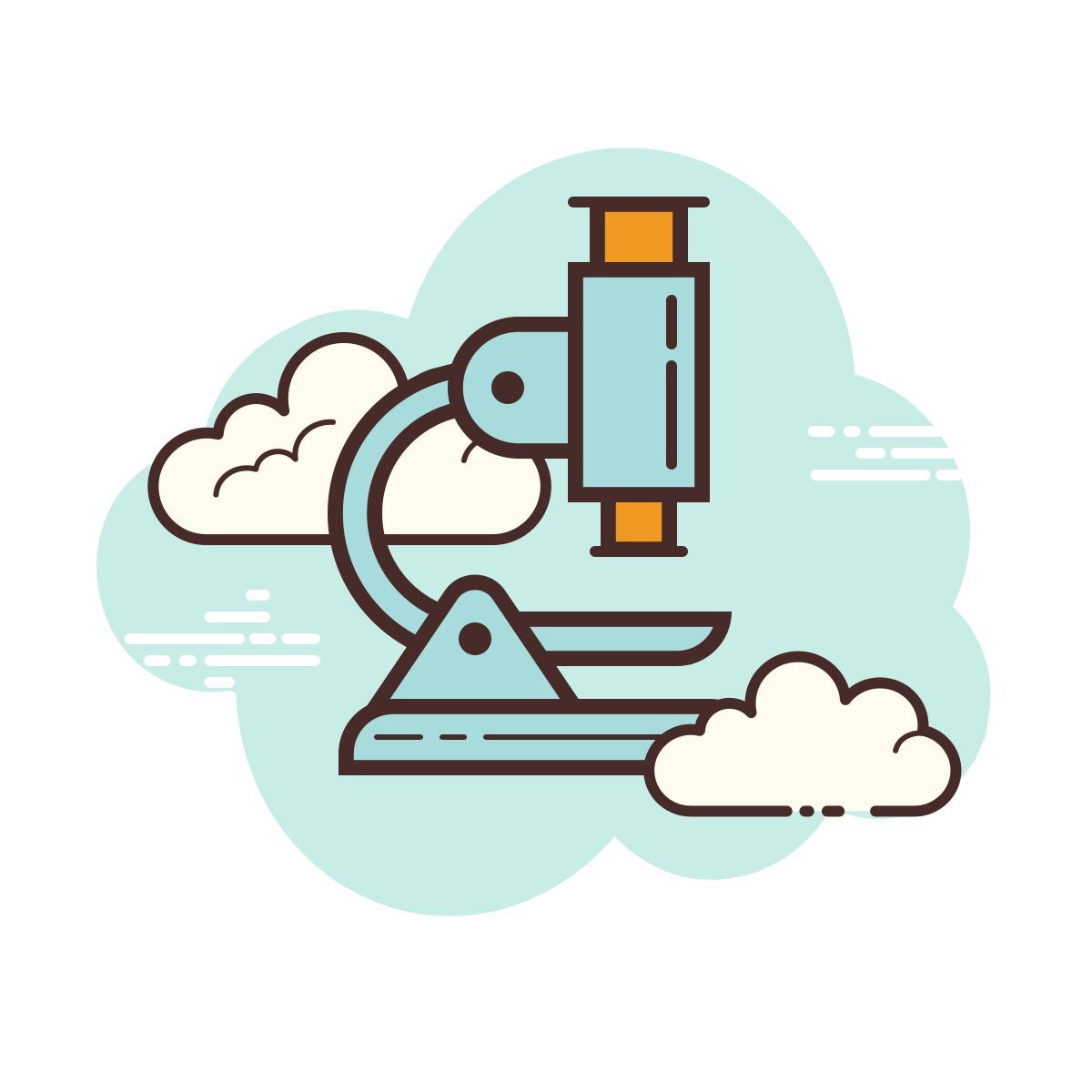 cloud style микроскоп icon