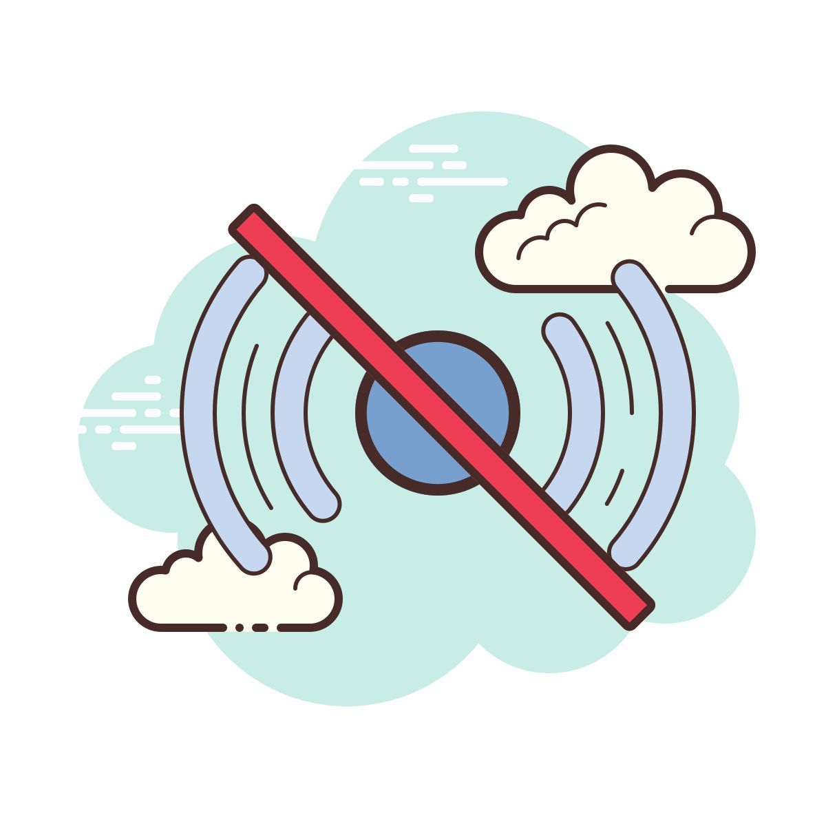 иконка не в сети cloud стиль