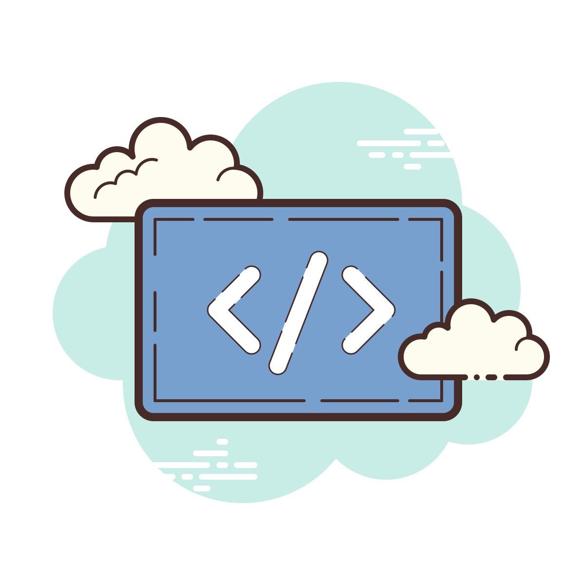cloud style флаг программирования icon