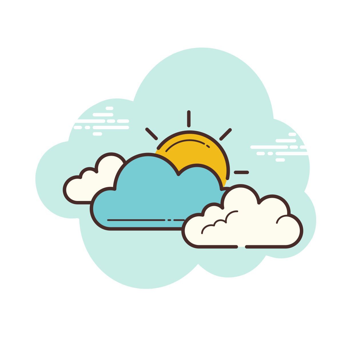 cloud style солнце icon