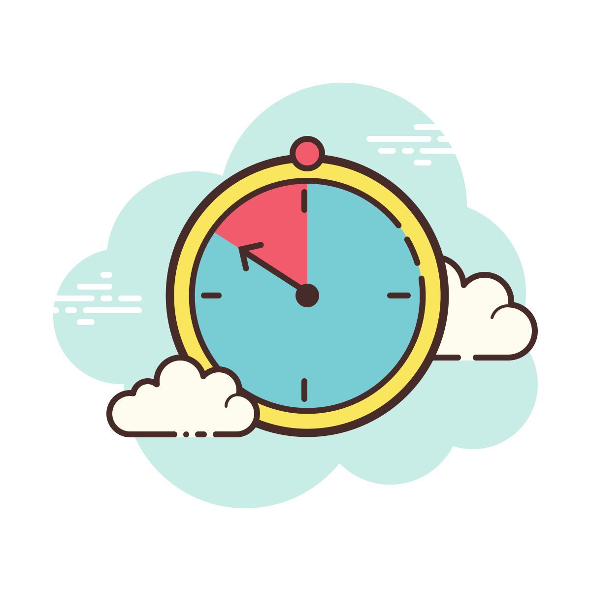 cloud style таймер icon