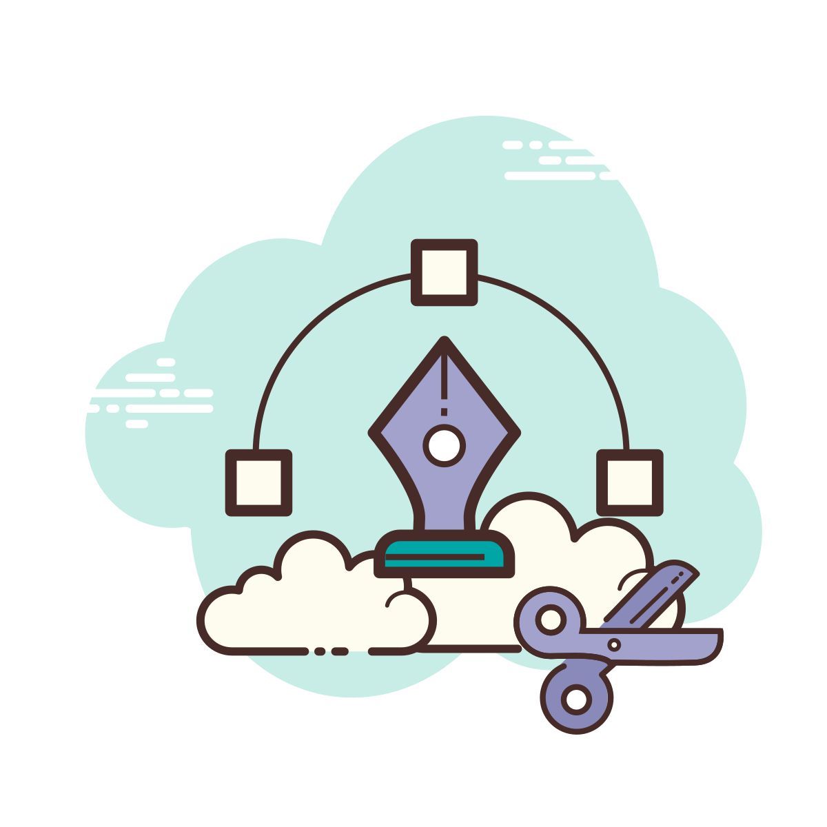 cloud style вектор icon