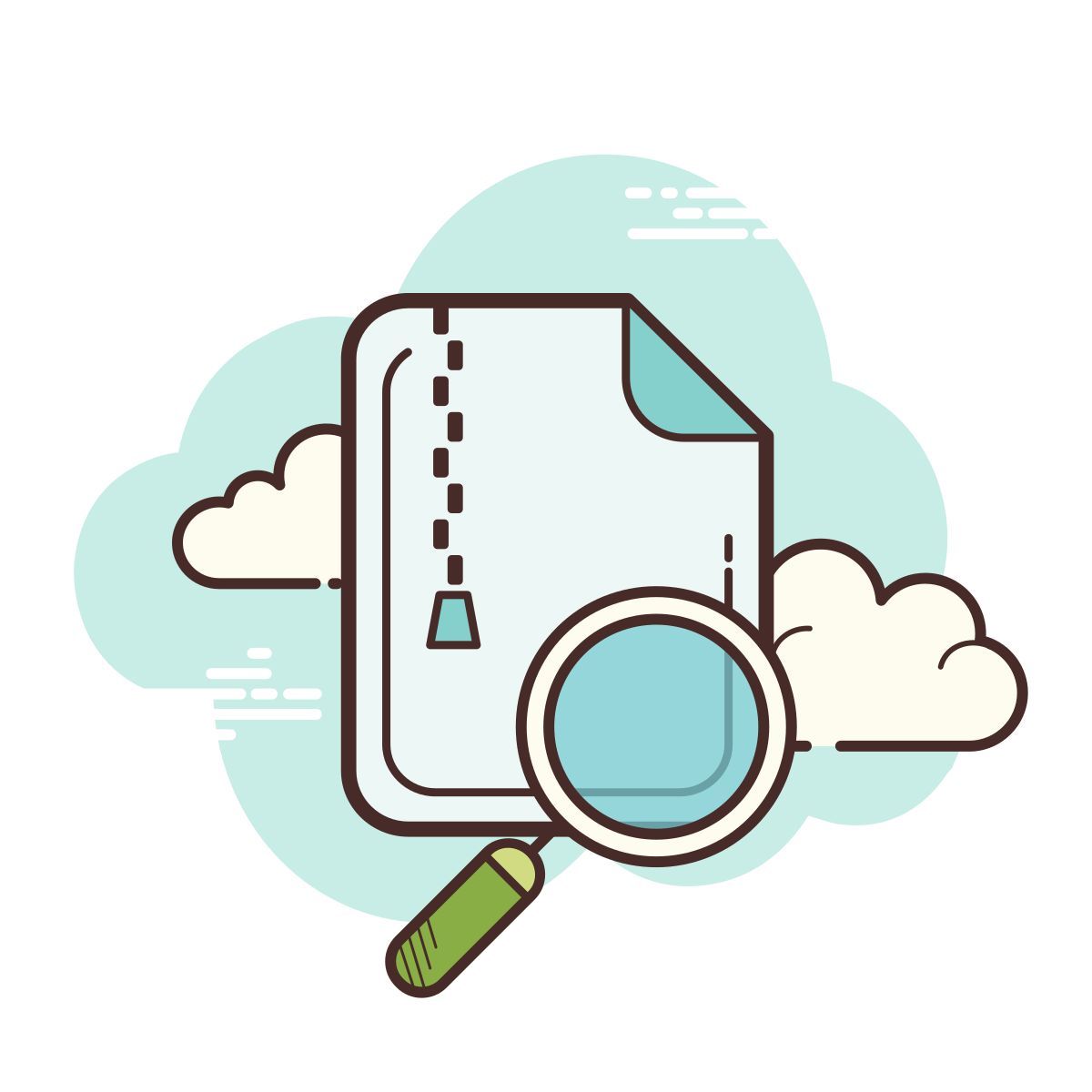 cloud style zip icon